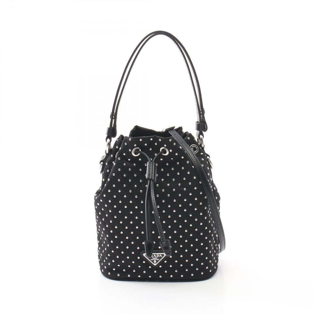 Prada Studded Handbag Black